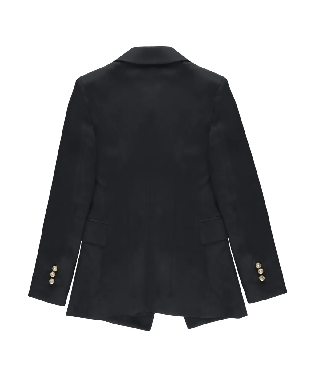 Balmain Kids Asymmetric Single-Breasted Long-Sleeved Jacket
