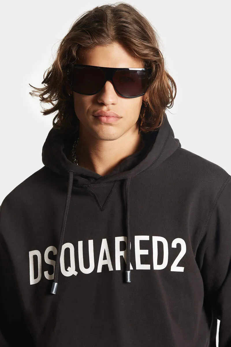 Dsquared2 Logo Printed Drawstring Hoodie