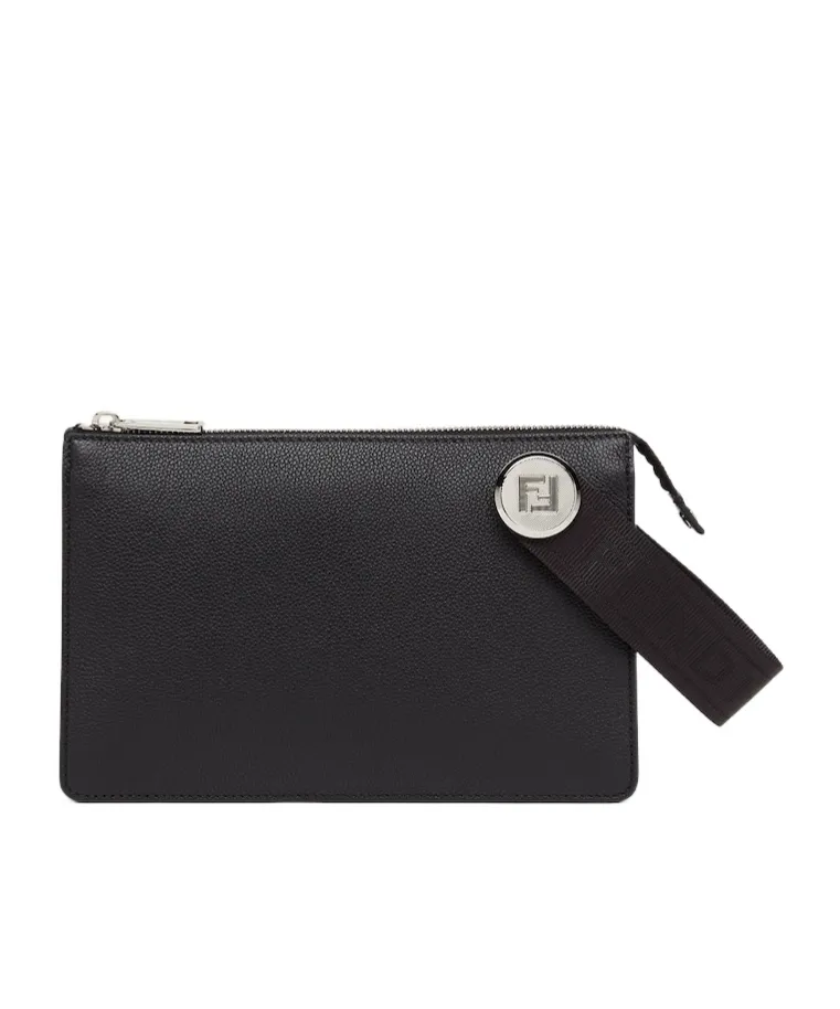 Black Leather Pochette