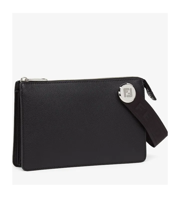 Black Leather Pochette