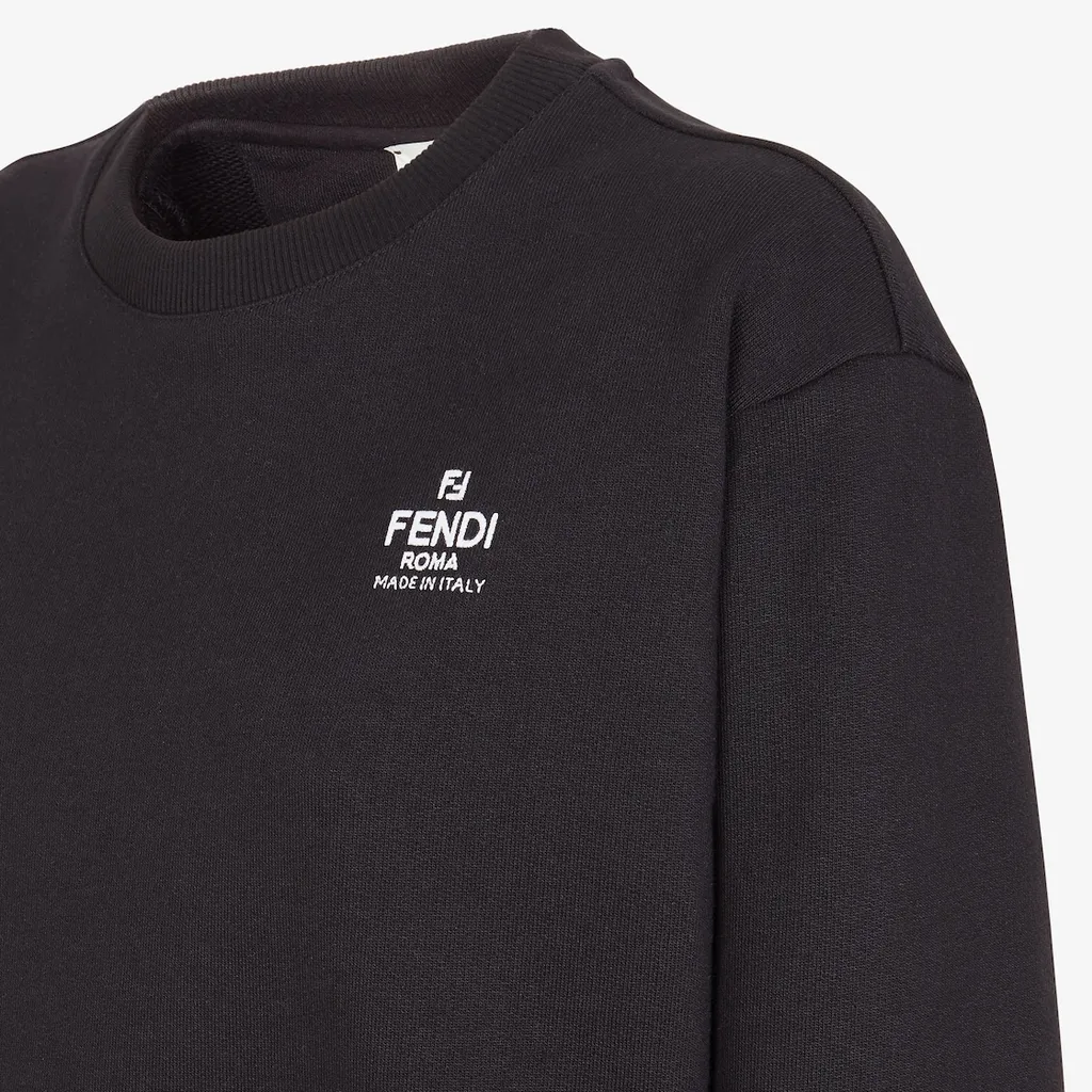 Fendi Logo Embroidered Crewneck Sweatshirt