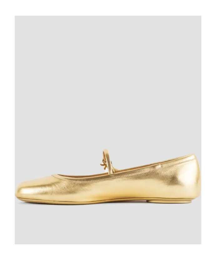 Gianvito Rossi Carla Round Toe Ballerina Shoes