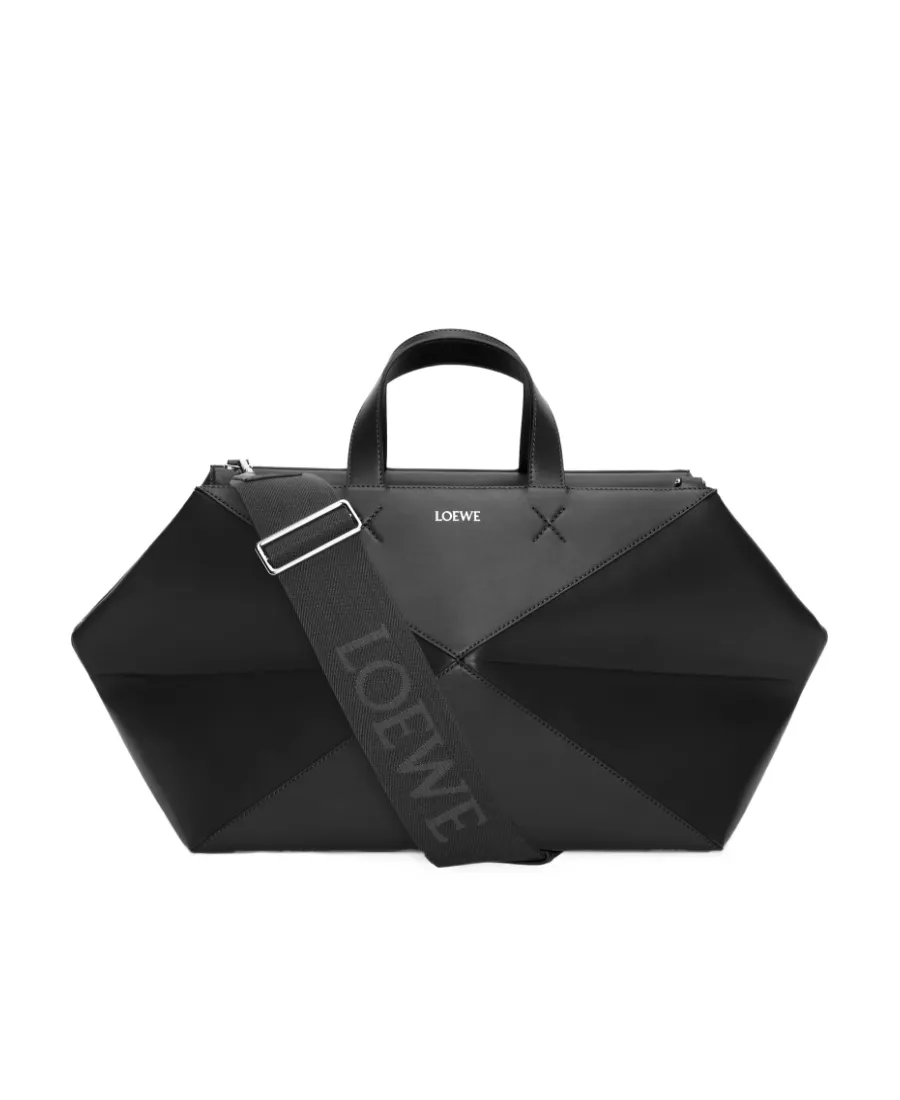 Puzzle Fold Duffle In Shiny Calfskin