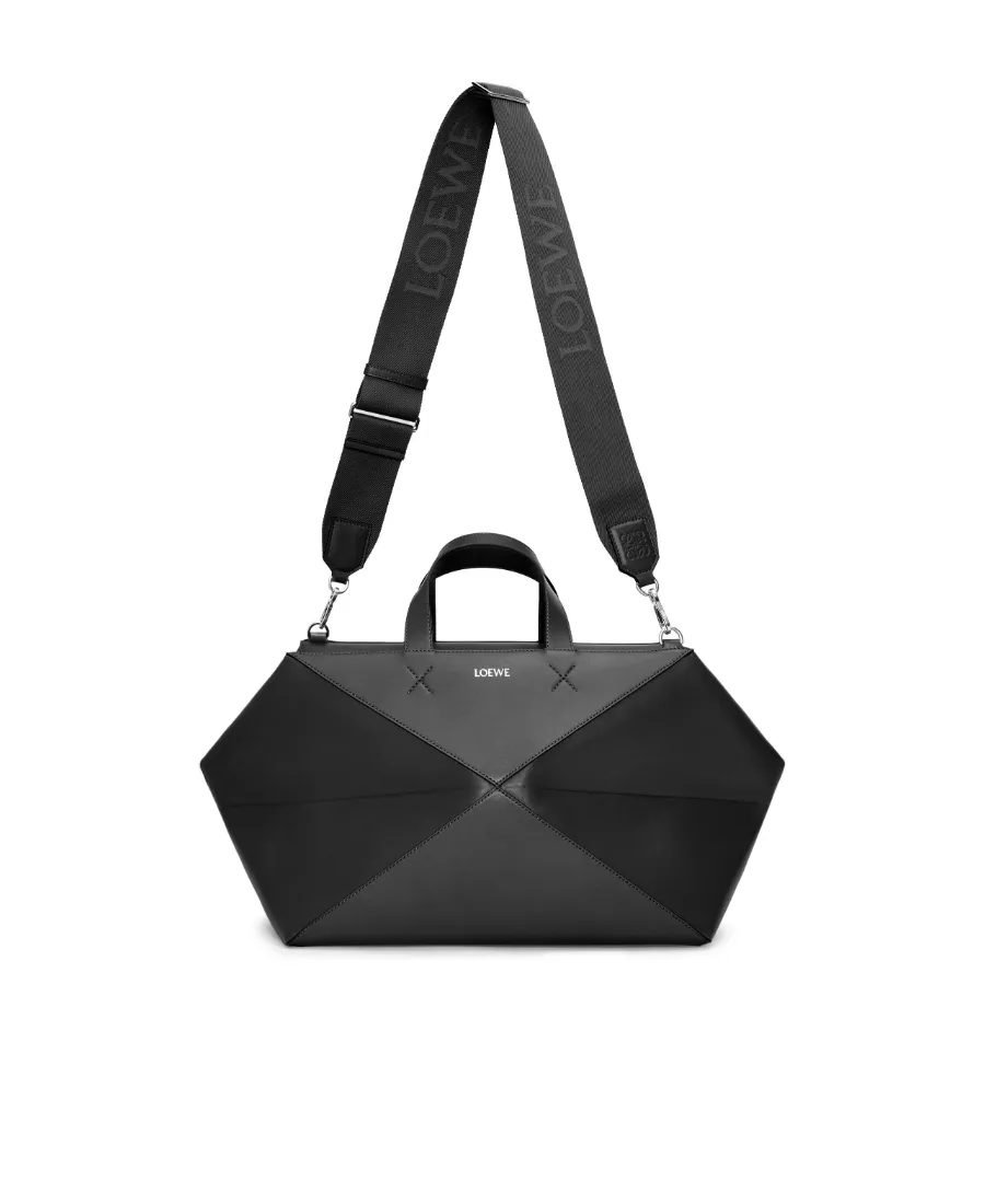 Puzzle Fold Duffle In Shiny Calfskin