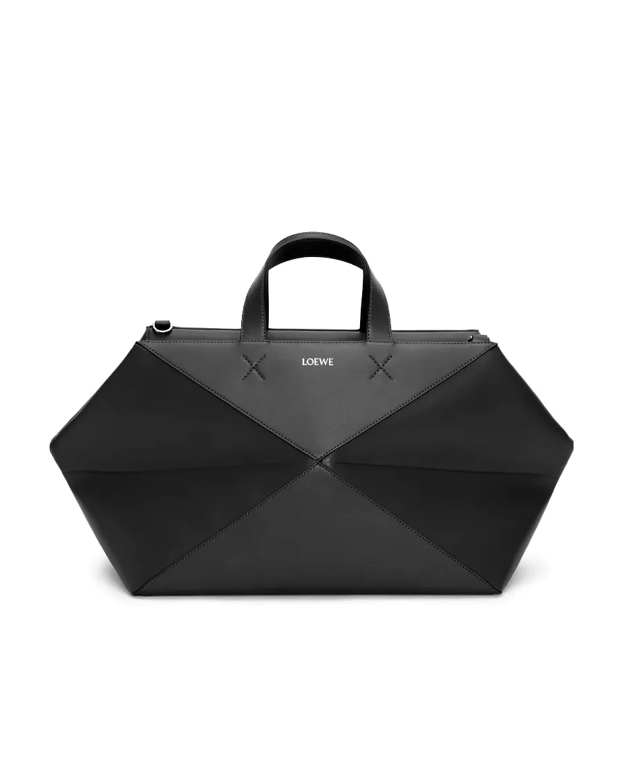 Puzzle Fold Duffle In Shiny Calfskin