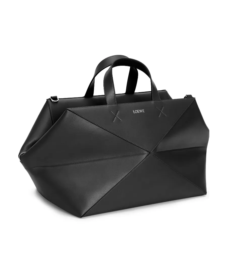Puzzle Fold Duffle In Shiny Calfskin