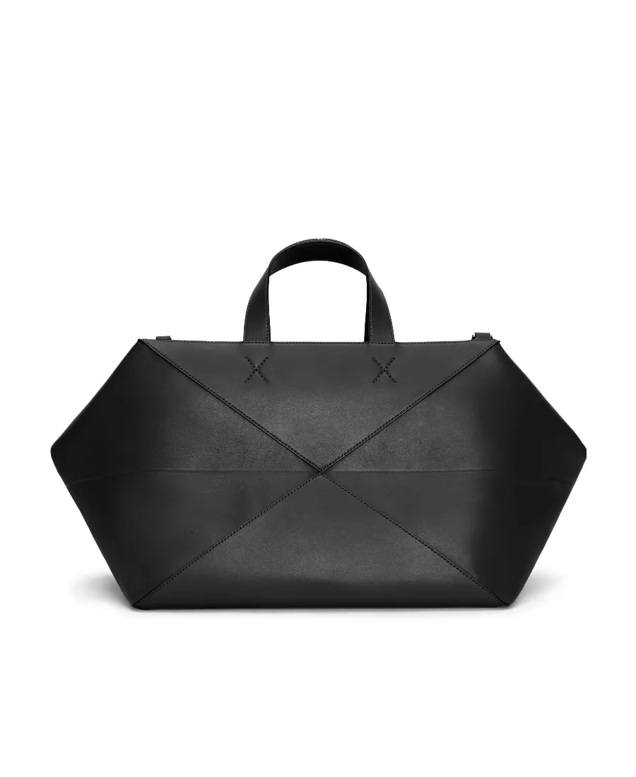 Puzzle Fold Duffle In Shiny Calfskin