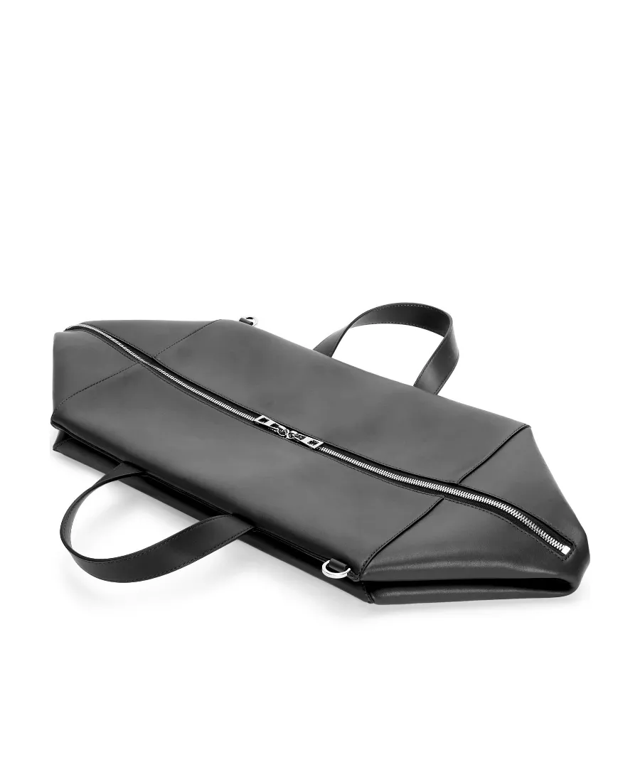 Puzzle Fold Duffle In Shiny Calfskin