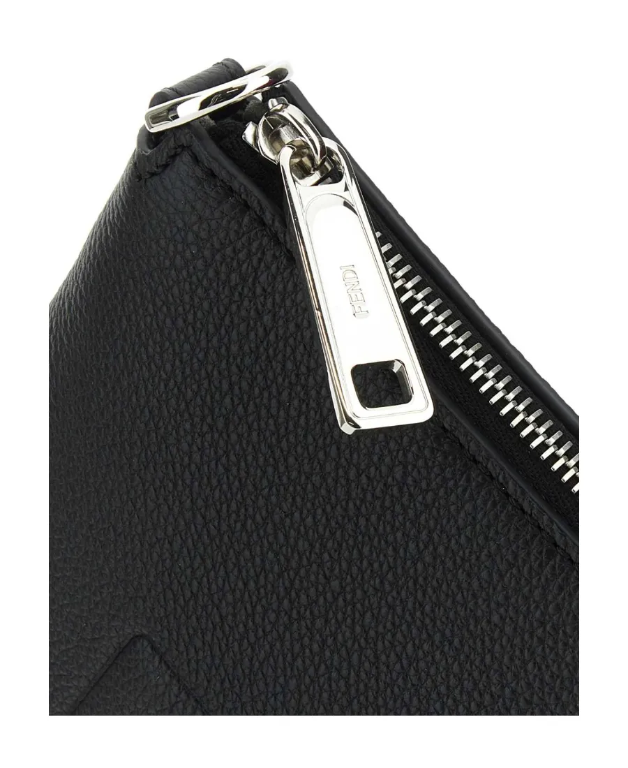 Fendi Logo Detailed Zipped Clutch Bag