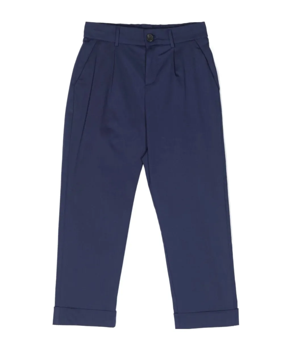 Fendi Kids Logo Patch Straight Leg Trousers