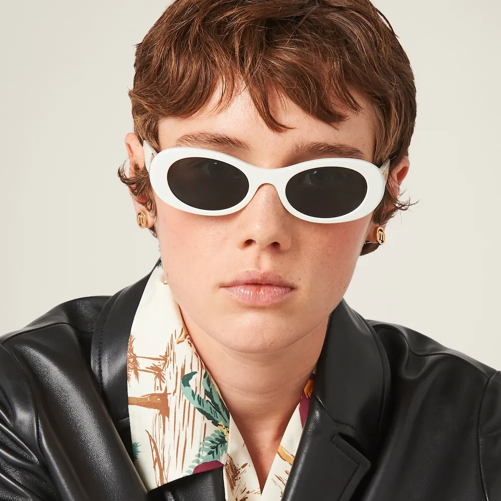 Miu Miu Eyewear Oval-Frame Sunglasses