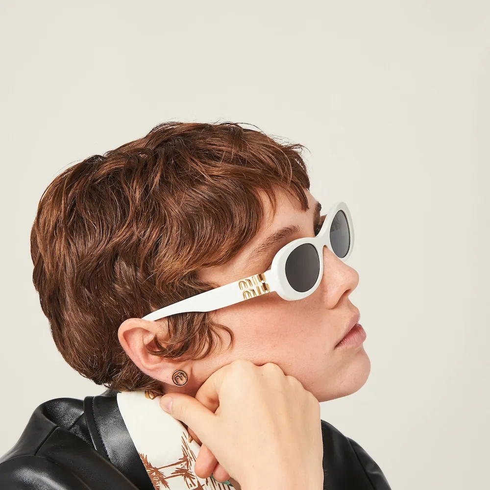 Miu Miu Eyewear Oval-Frame Sunglasses
