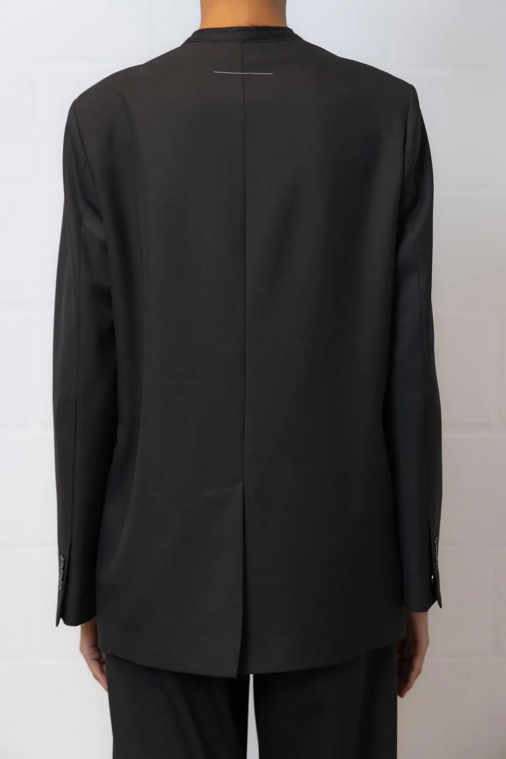 Collarless Suit Coat