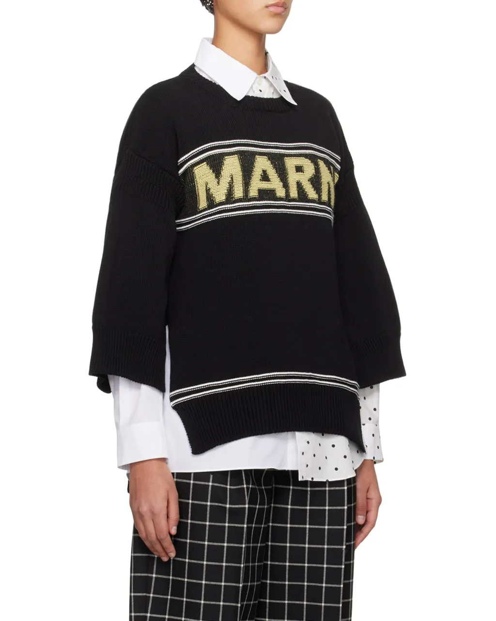 Marni Logo Intarsia Knitted Crewneck Jumper
