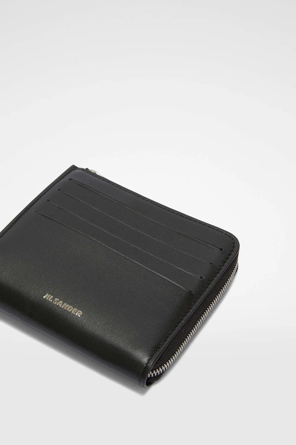 Jil Sander Logo Embossed Zipped Wallet