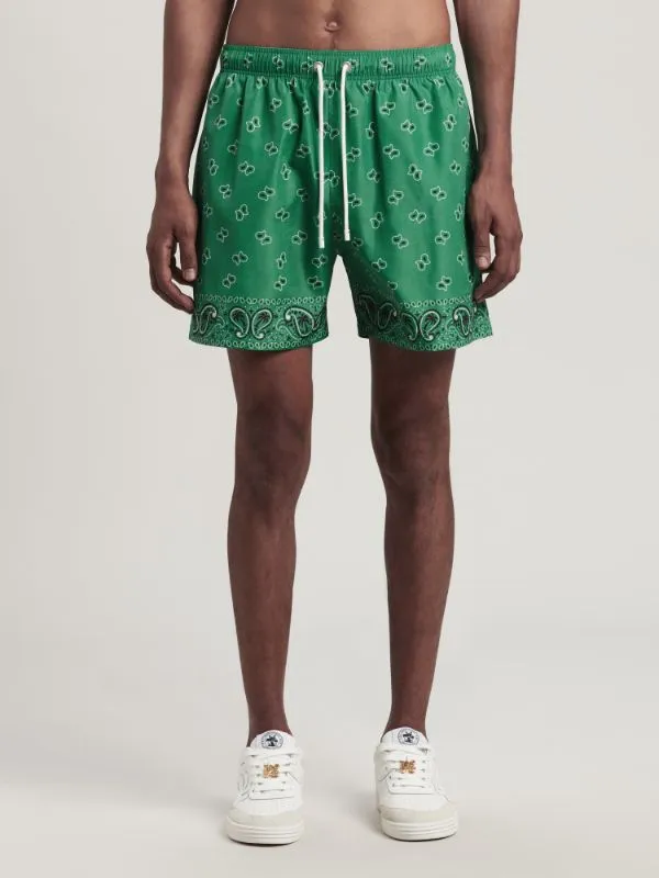 Palm Angels Paisley-Printed Drawstring Swim Shorts