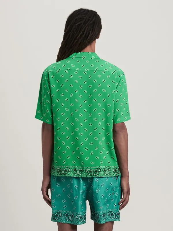 Palm Angels Paisley Printed Short-Sleeved Shirt