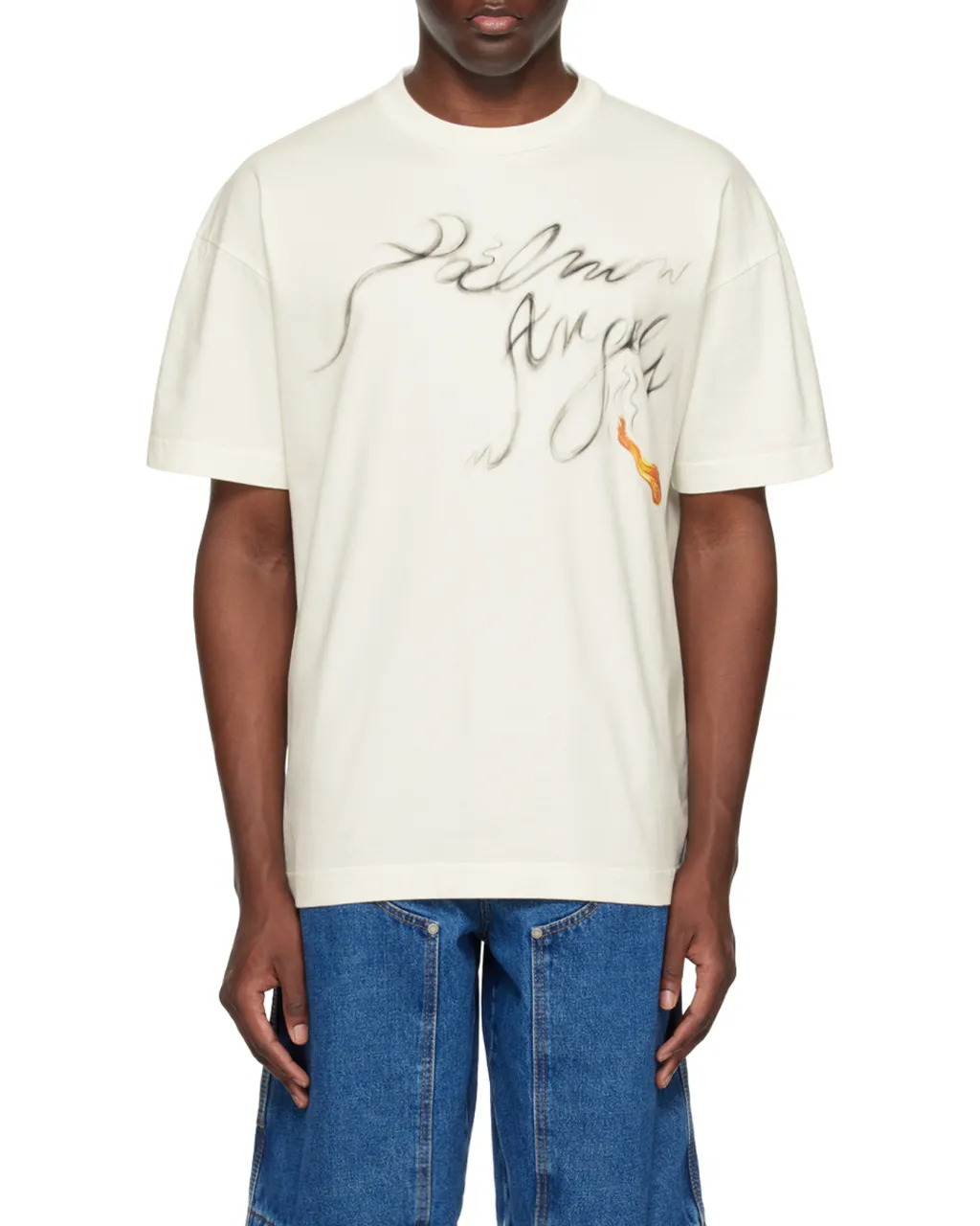 Palm Angels Logo Printed Crewneck T-Shirt