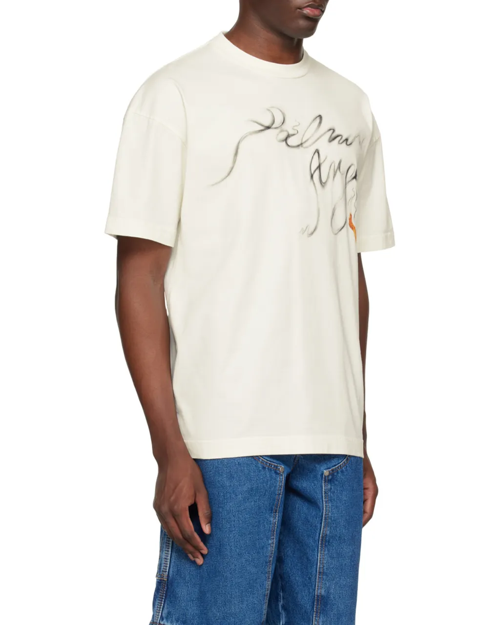 Palm Angels Logo Printed Crewneck T-Shirt