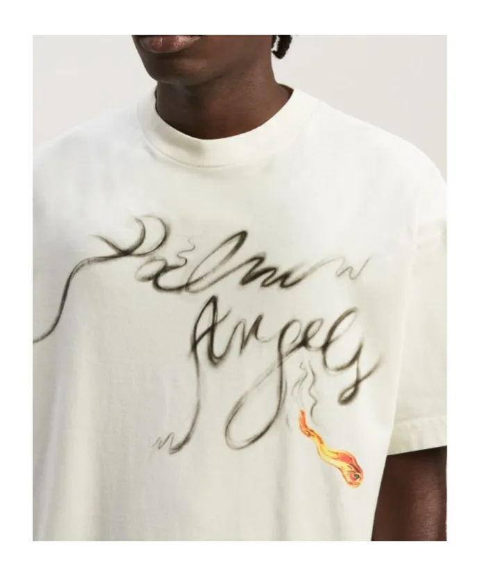 Palm Angels Logo Printed Crewneck T-Shirt