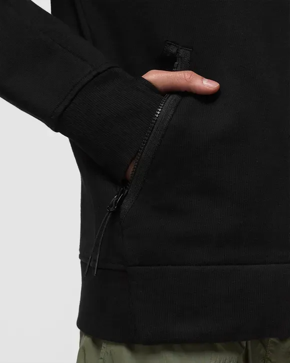Goggles-Detail Zipped-Up Hoodie