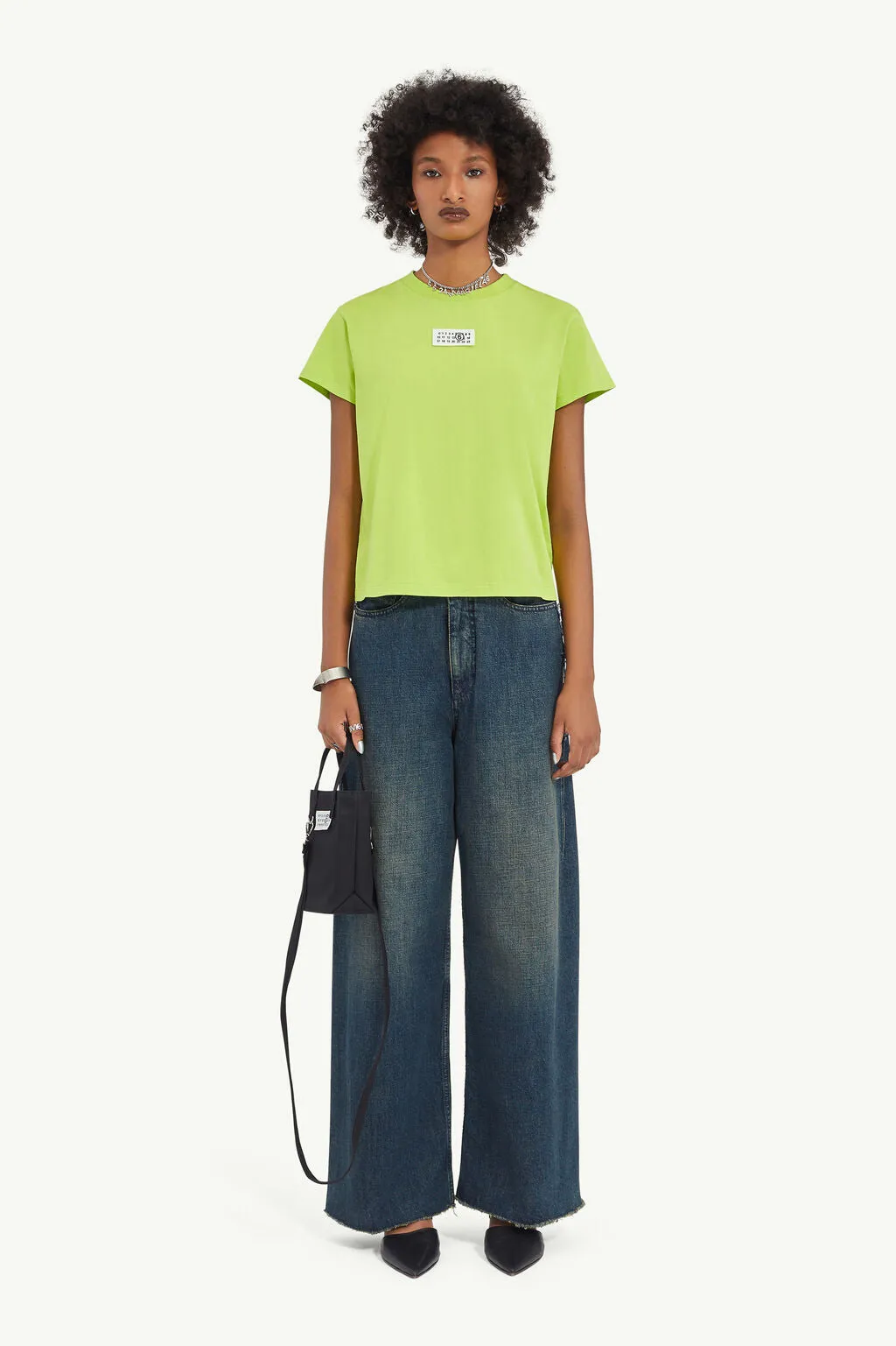 Mm6 Maison Margiela Number-Motif Crewneck T-Shirt
