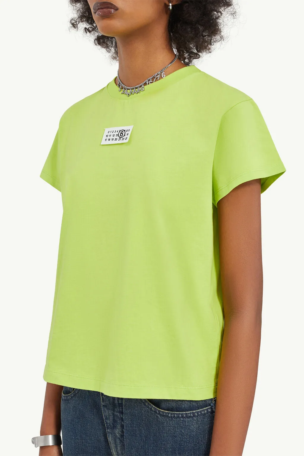 Mm6 Maison Margiela Number-Motif Crewneck T-Shirt