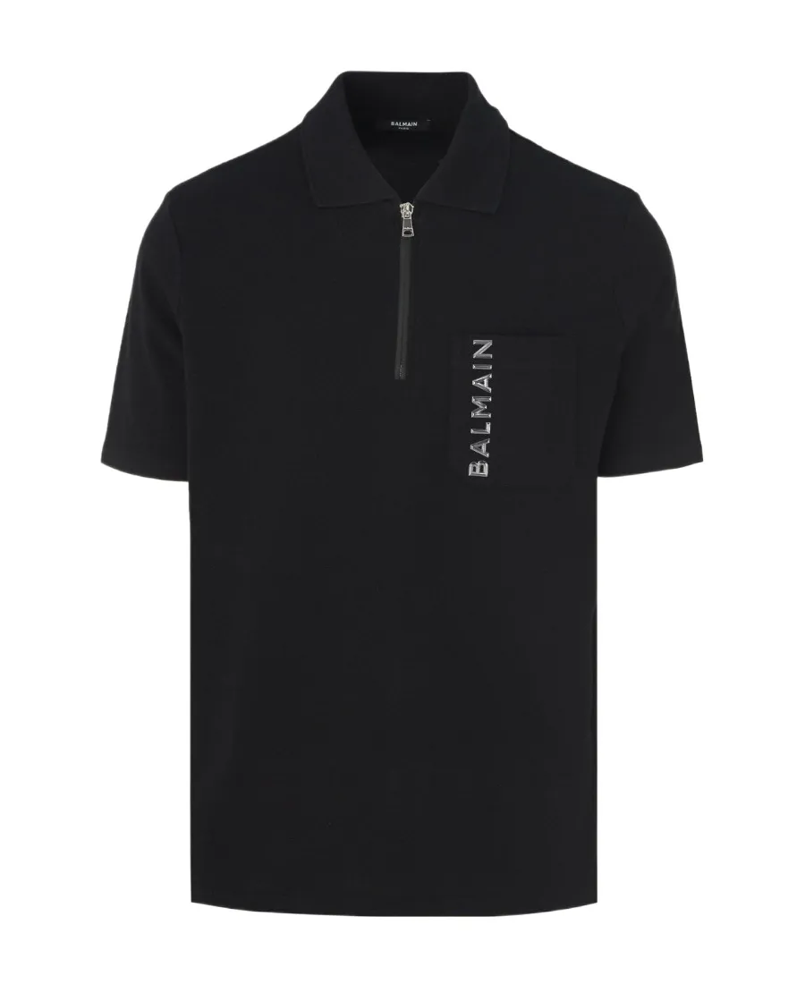 Oversize Half-Zipped Polo Shirt