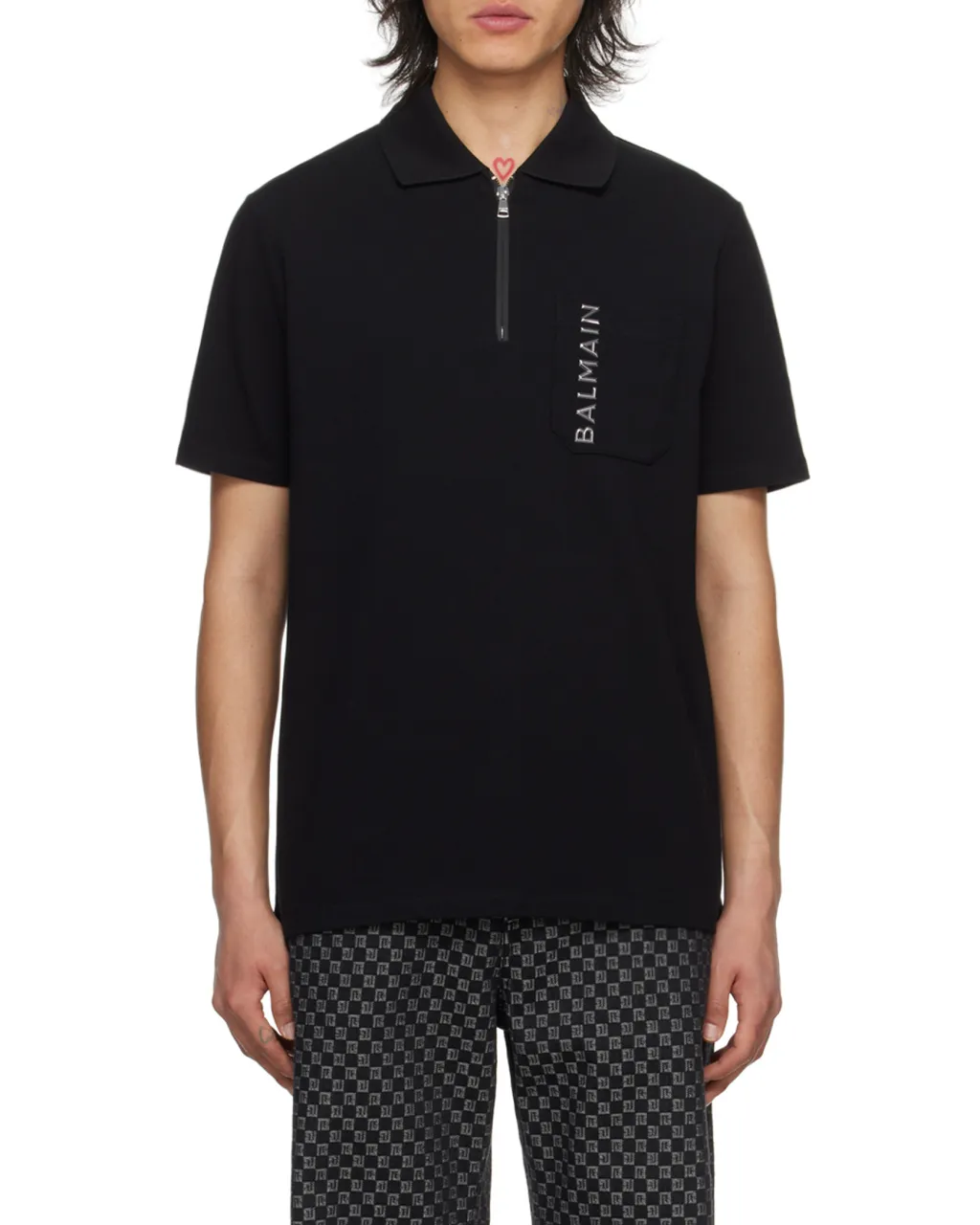 Oversize Half-Zipped Polo Shirt