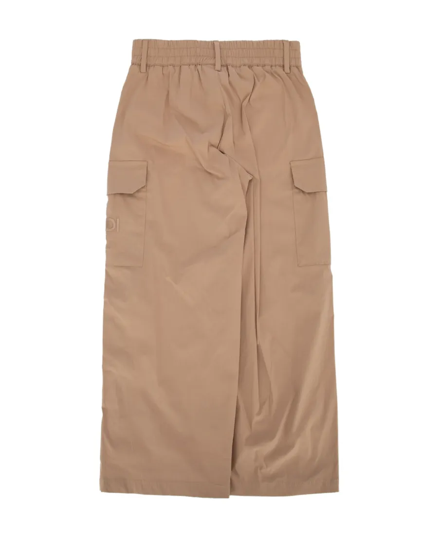 Fendi Kids Logo Embroidered Wide-Leg Pants