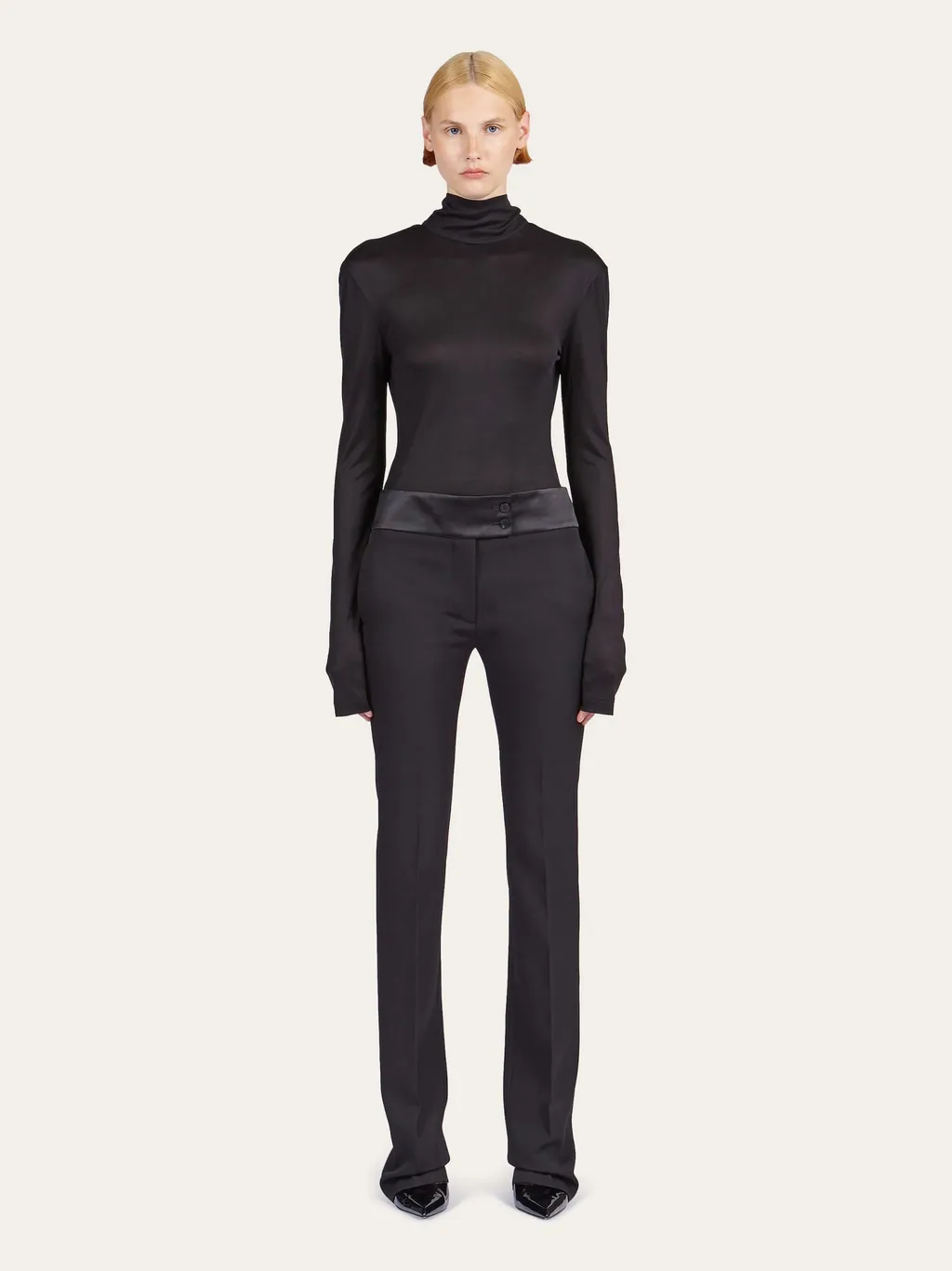 Front Crease, Freshly Cut Wool Casual Pants