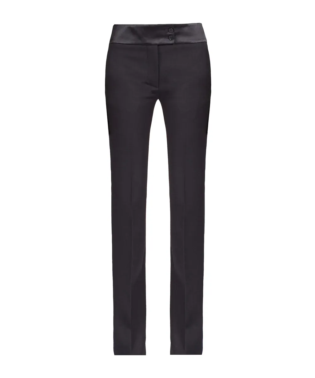 Front Crease, Freshly Cut Wool Casual Pants