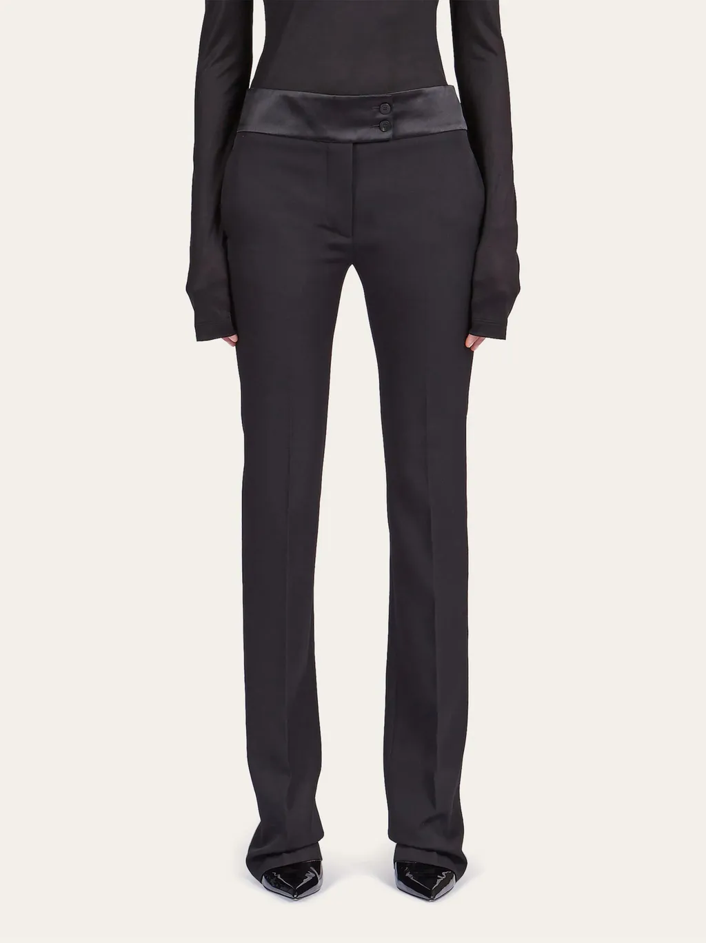 Front Crease, Freshly Cut Wool Casual Pants