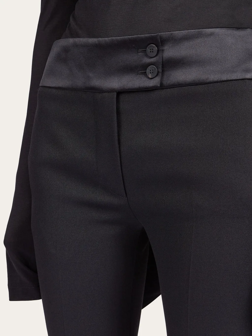 Front Crease, Freshly Cut Wool Casual Pants