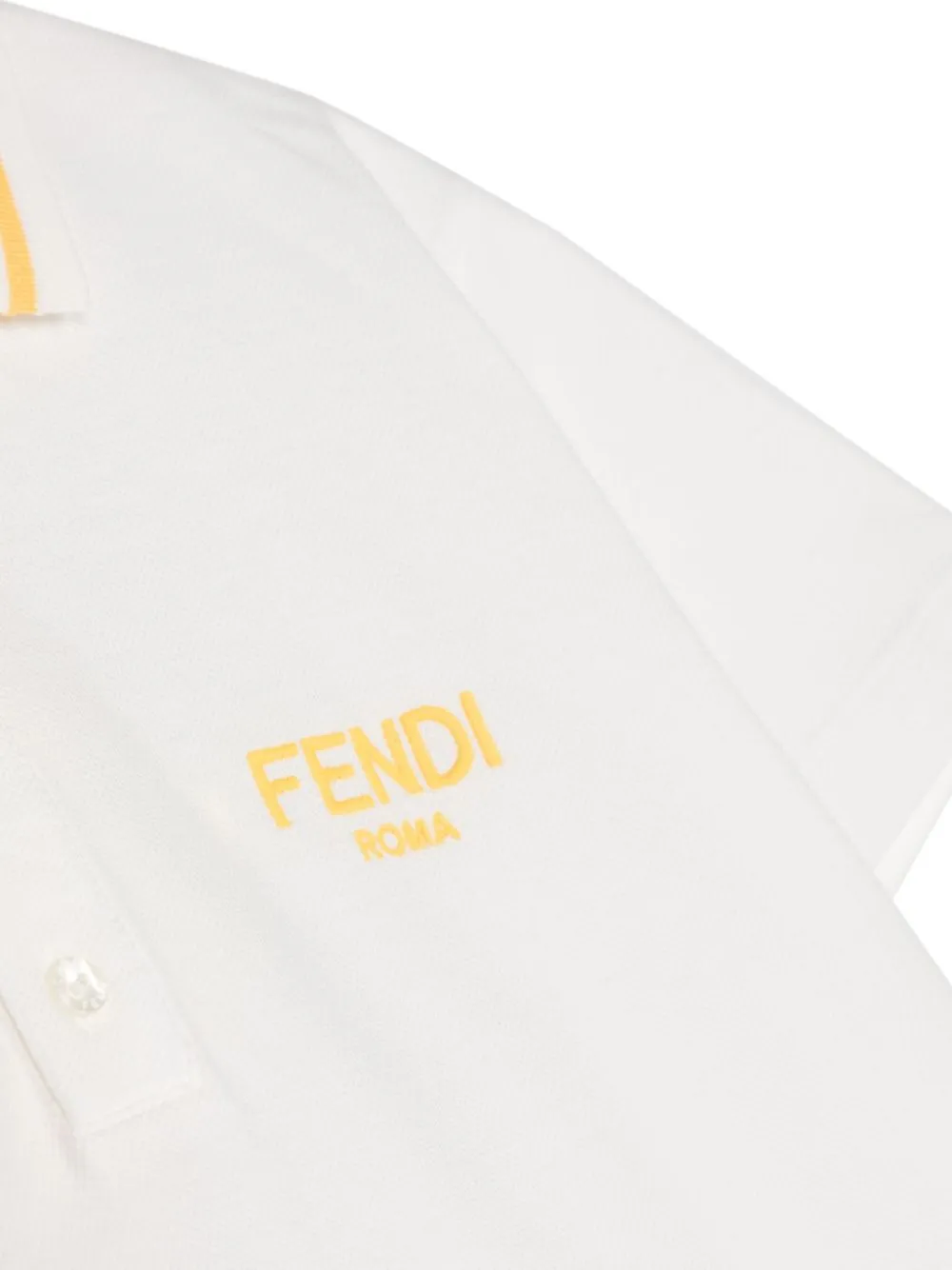 Fendi Kids Logo-Embroidered Short-Sleeved Polo Shirt