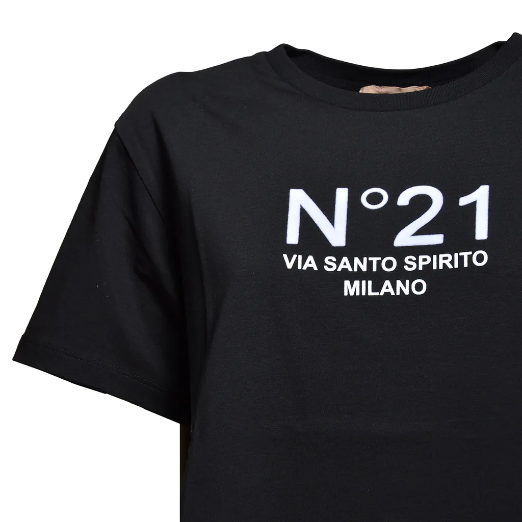 N21 Flocked Logo Crewneck T-Shirt