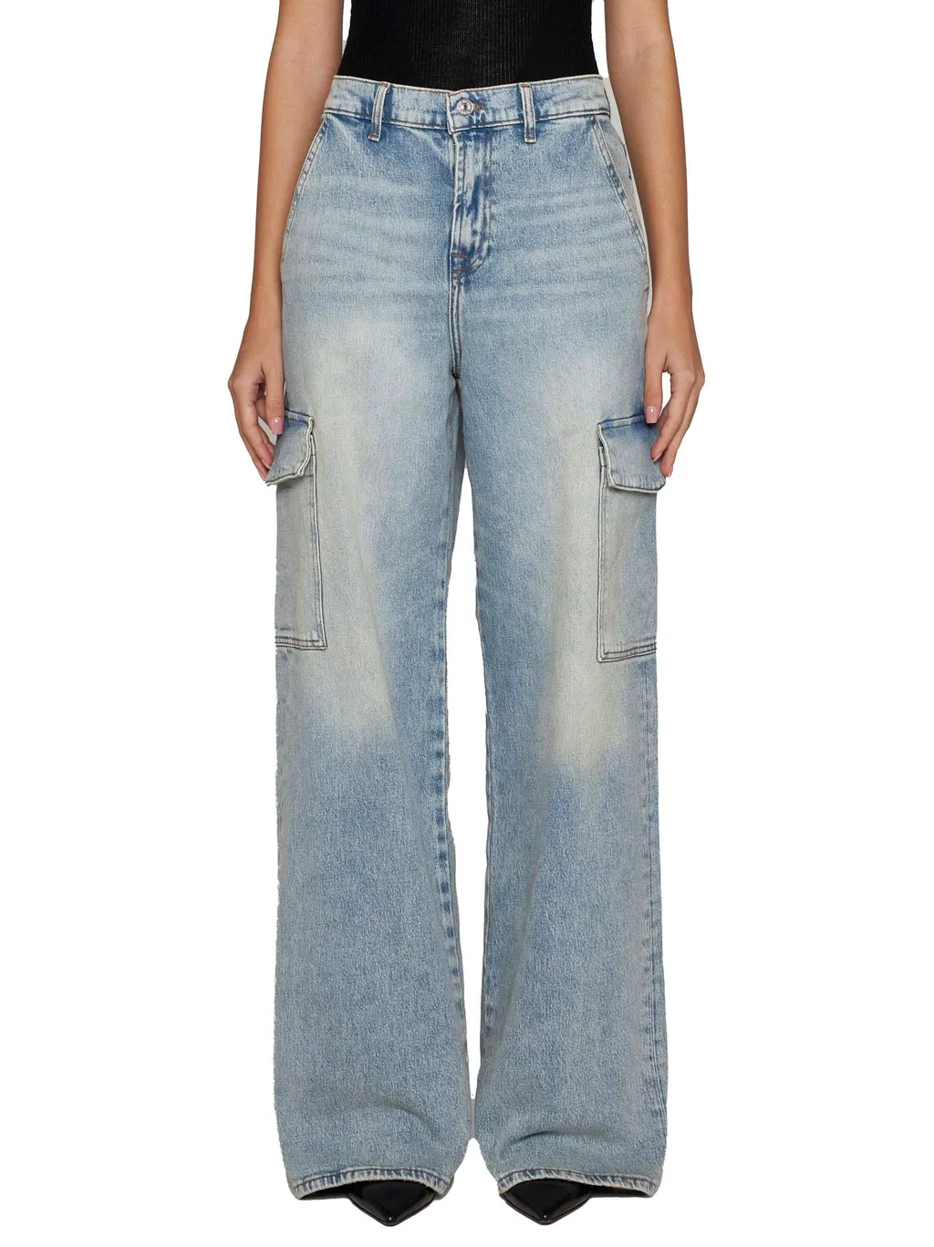 Cargo Scout High-Rise Wide-Leg Jeans