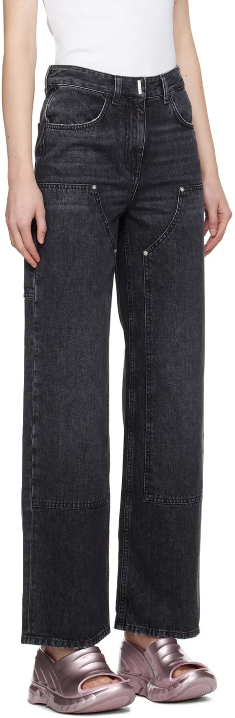 Oversized Jeans In Denim With Patches