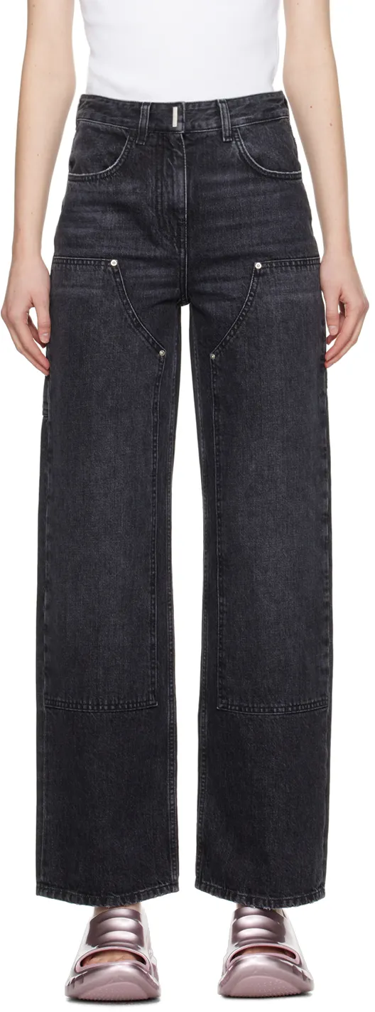 Oversized Jeans In Denim With Patches