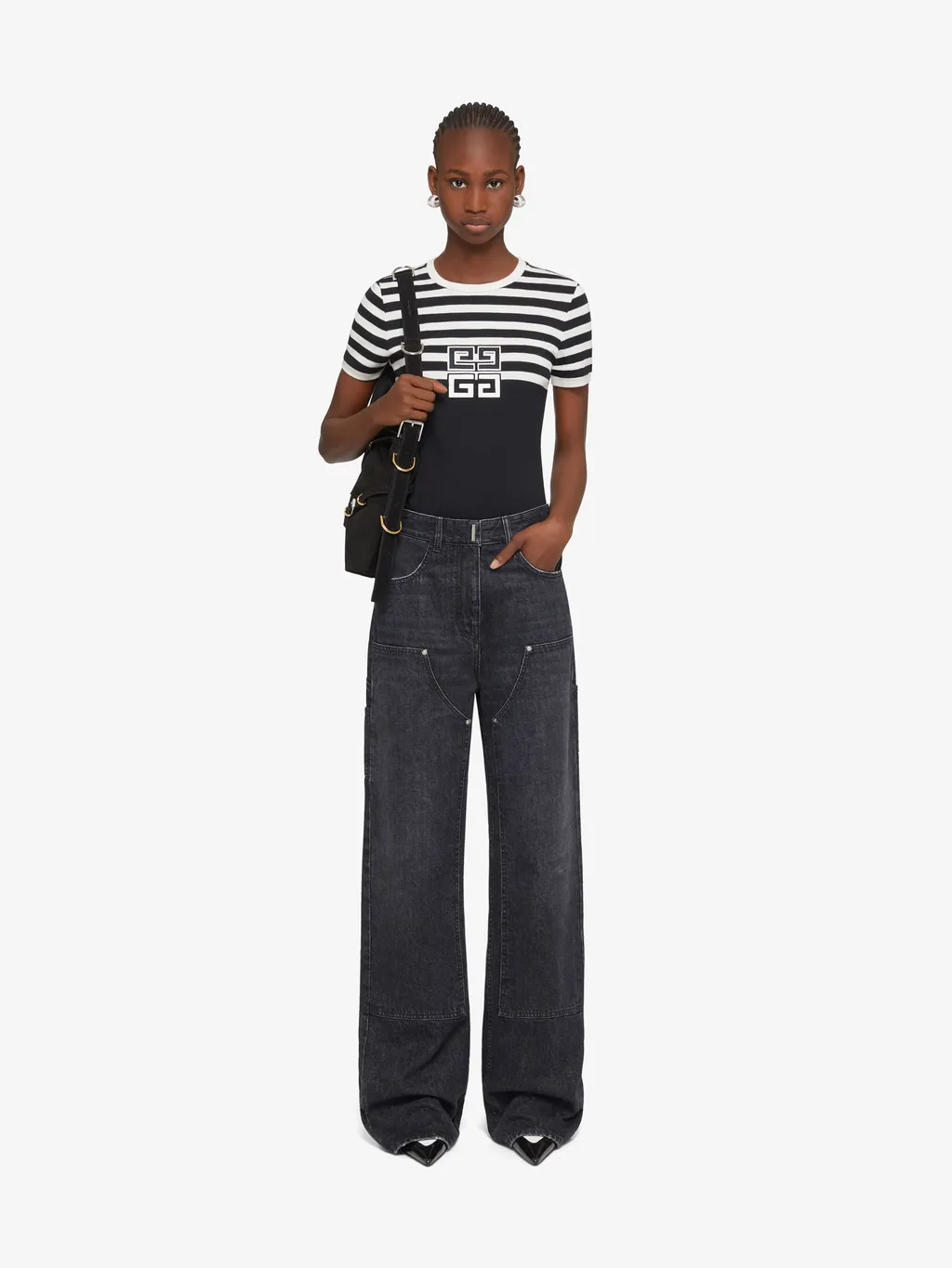 Oversized Jeans In Denim With Patches