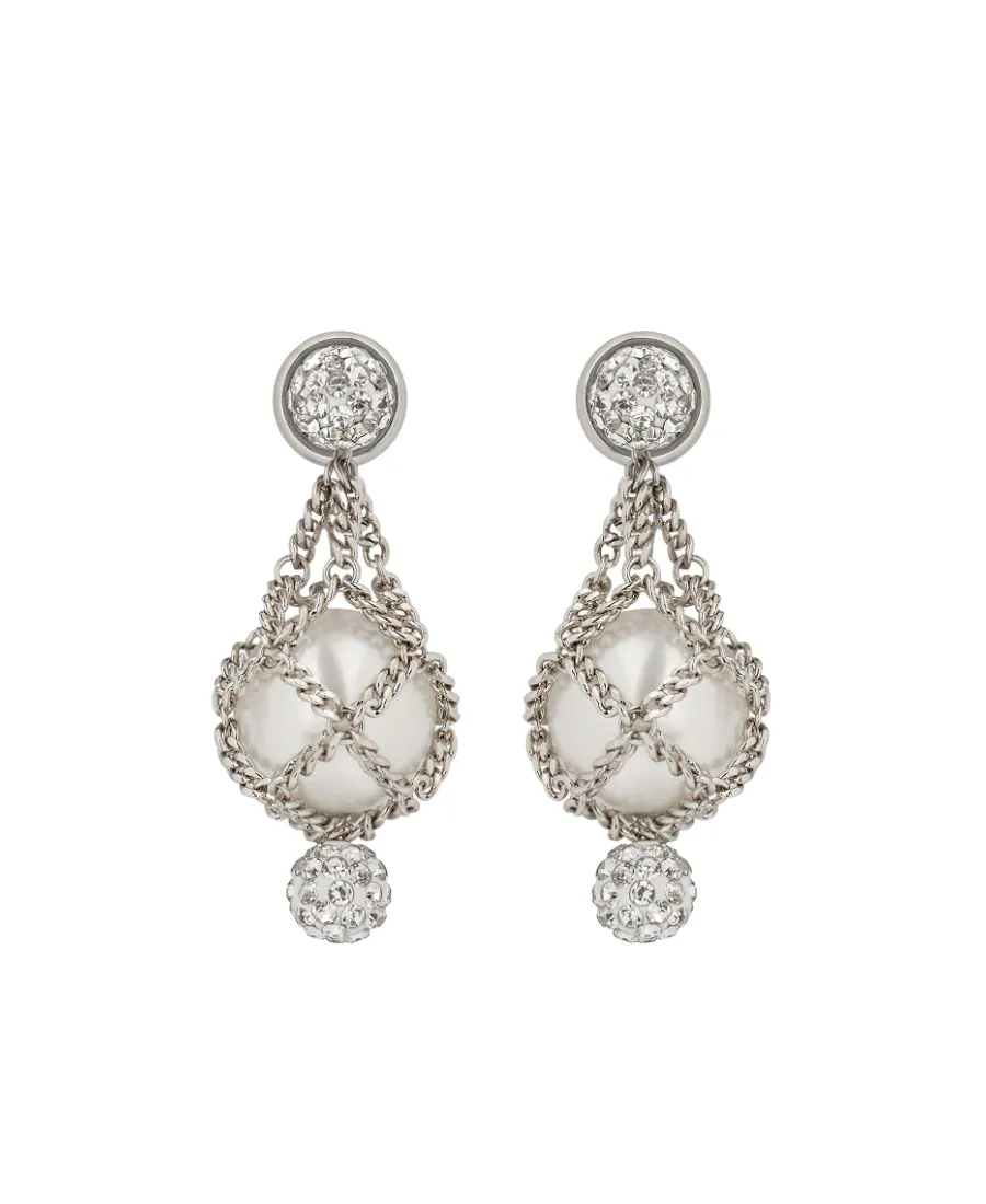 Givenchy Pearling Chain Detailed Earrings
