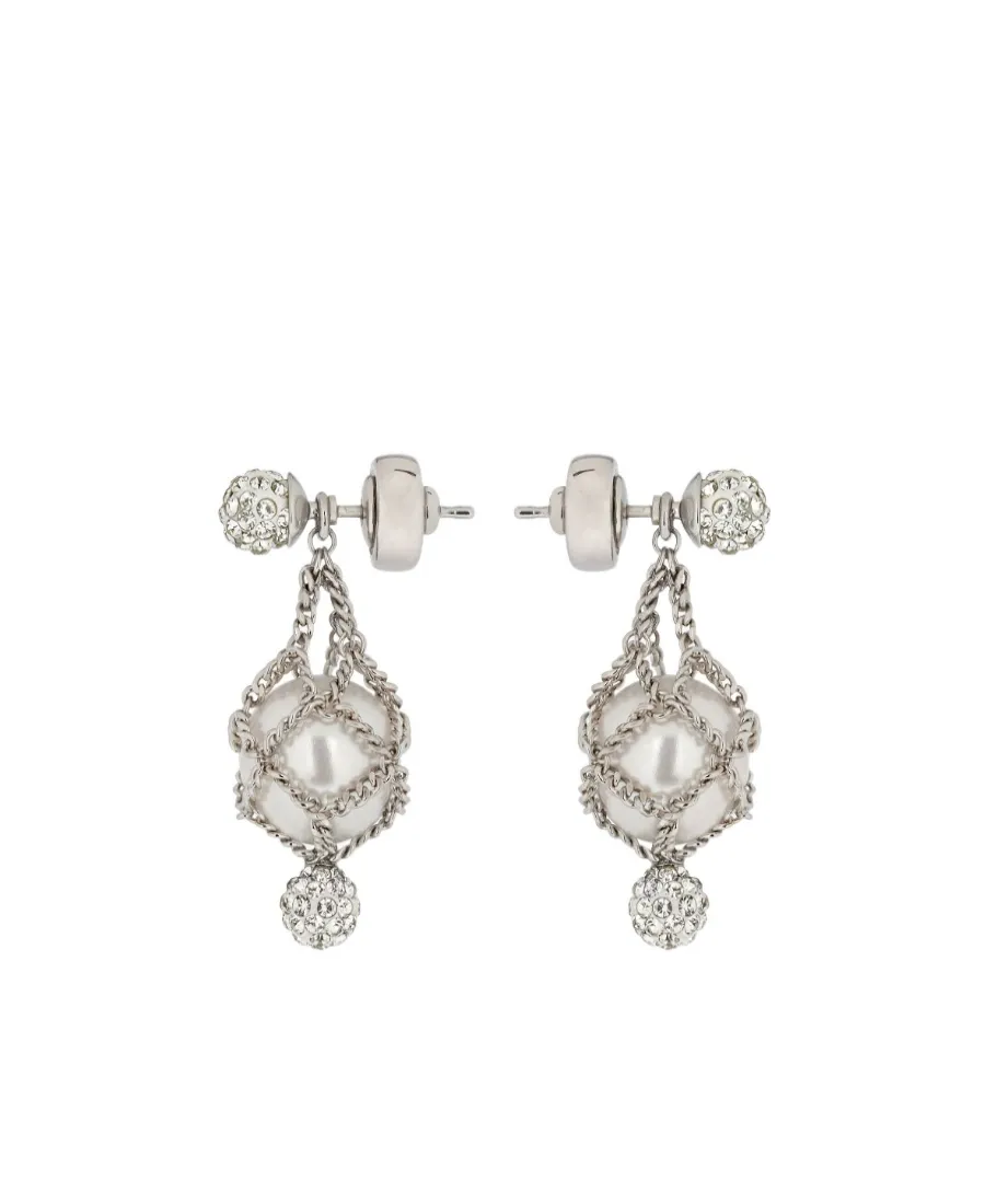 Givenchy Pearling Chain Detailed Earrings