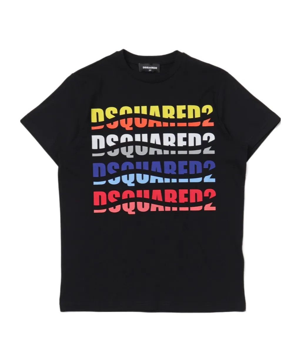 Dsquared2 Kids Logo Printed Crewneck T-Shirt