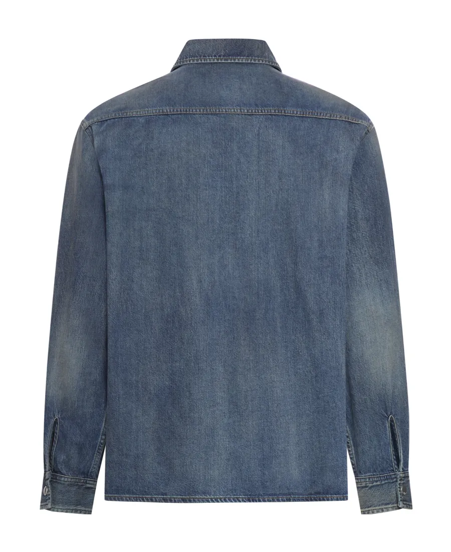 Givenchy 4G Print Zipped Denim Shirt