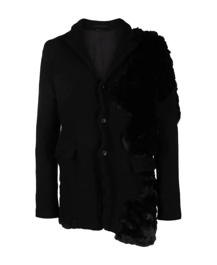 Spliced Single-Breasted Suit Jacket