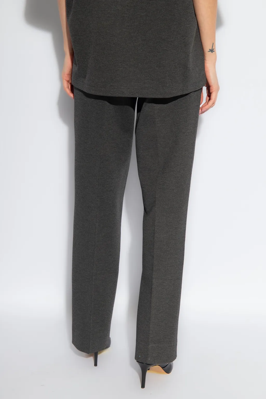 Pleated Straight-Leg Trousers