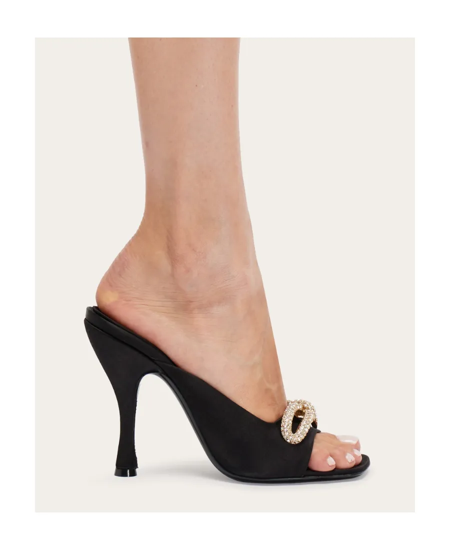 Salvatore Ferragamo Embellished Bow-Detailed Slip-On Mules