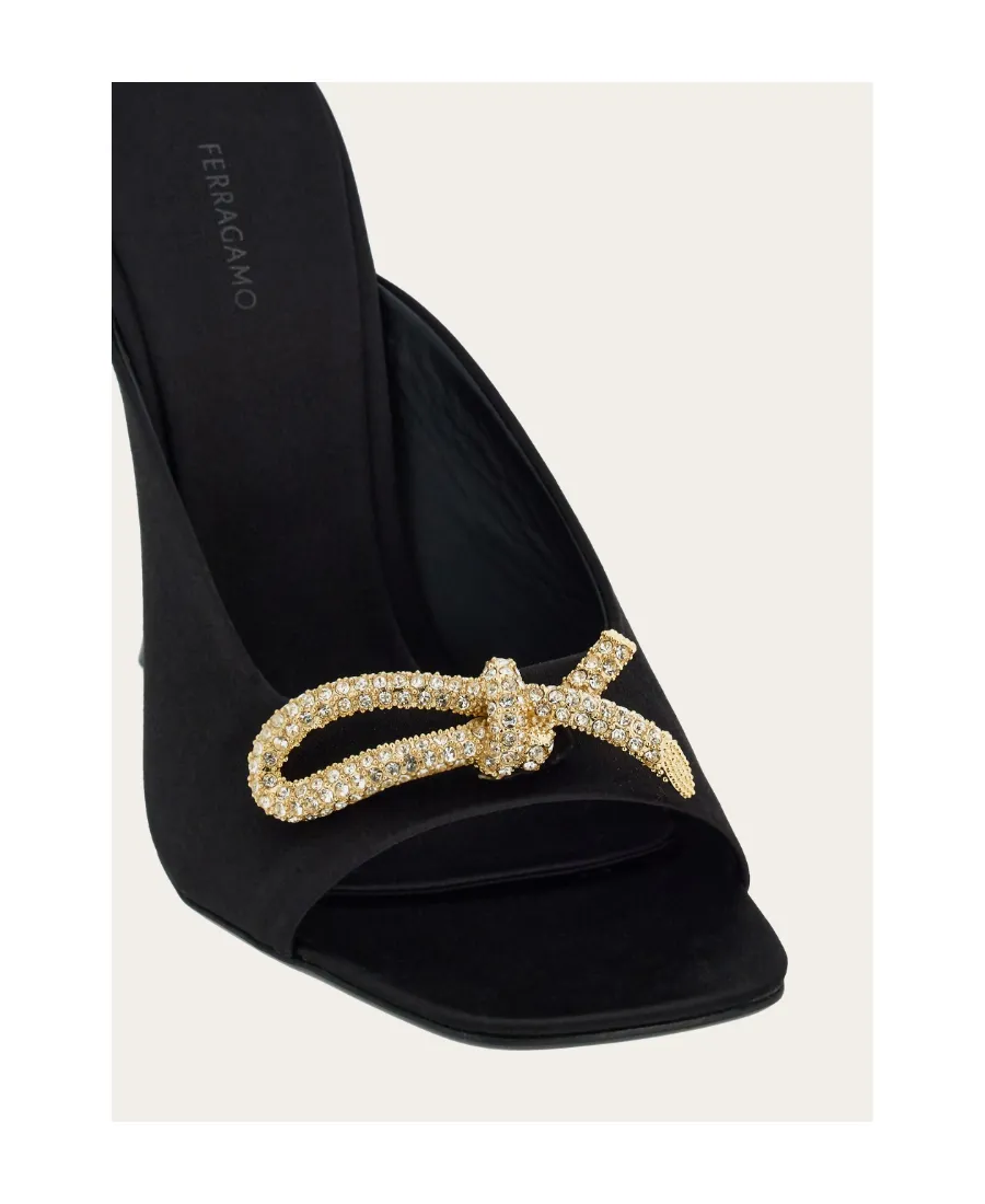 Salvatore Ferragamo Embellished Bow-Detailed Slip-On Mules