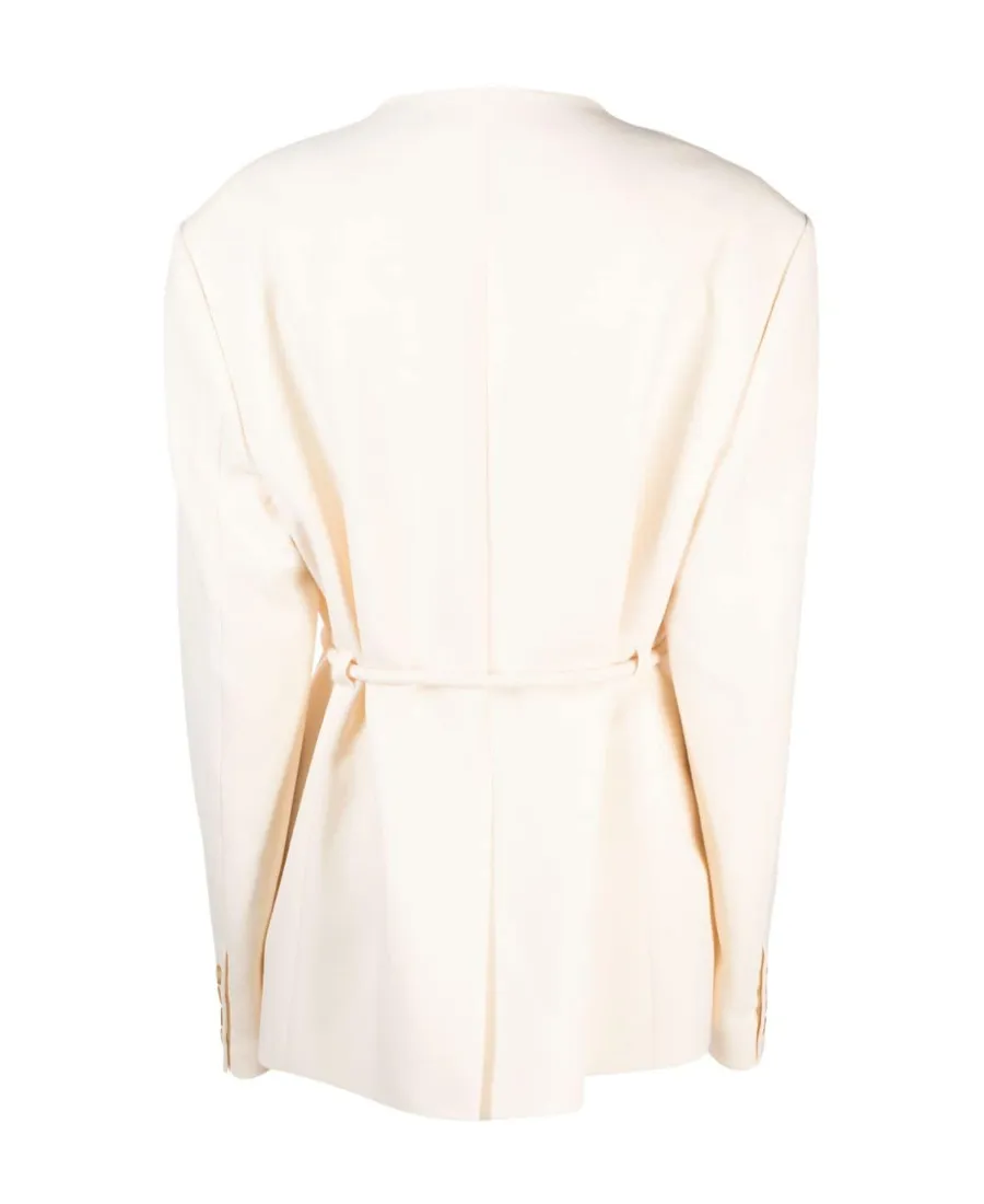 Nanushka Fem Belted Straight Hem Blazer