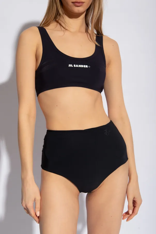 Logo-Print Bikini Top
